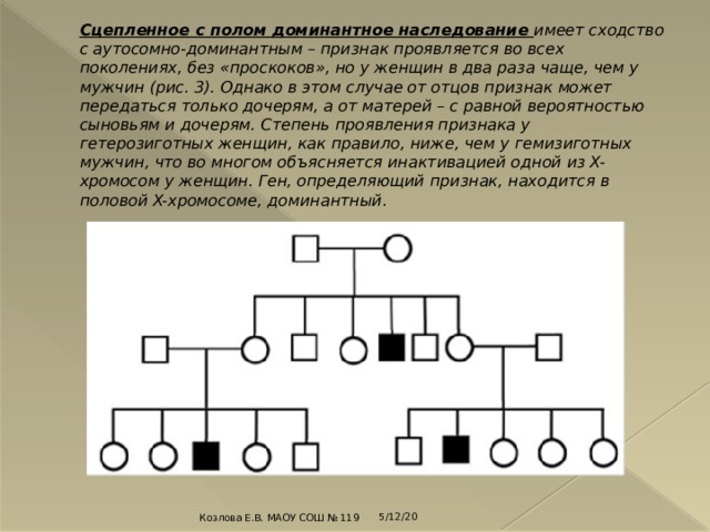 Доминантный сцеплен с полом