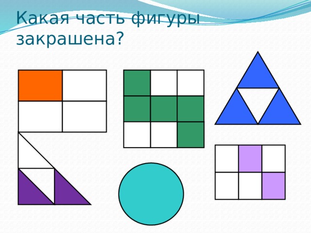 Соответственные фигуры. Закрасьте часть фигуры. Фигуры для дробей. Закрась нужную часть фигуры. Задания на закрашивания частей фигуры.