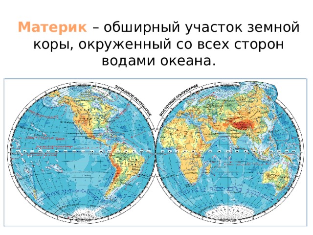 Географические полушария земли