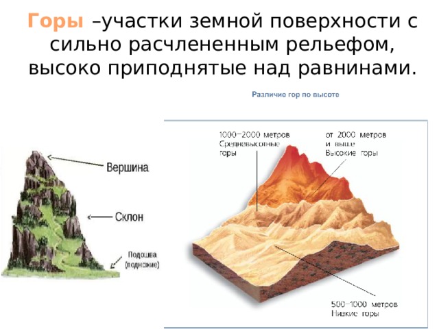 Площадь гор земли