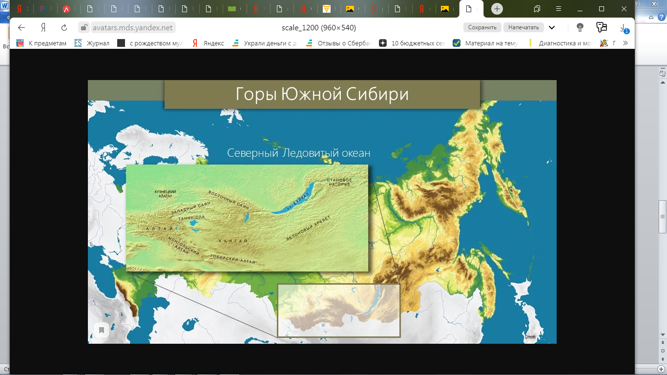 Горы Южной Сибири 8 класс география