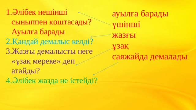 Қауіпсіз жазғы демалыс презентация