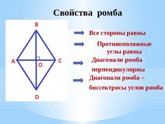 Любой четырехугольник в котором диагонали перпендикулярны. Диагонали четырехугольника перпендикулярны. Диагональ ромба биссектриса. Св ва ромба. Перпендикуляр к диагонали ромба.