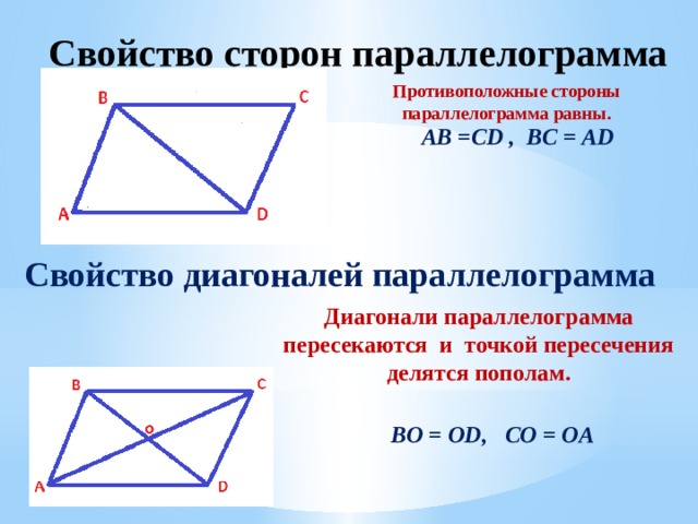 Диагональ параллелограмма