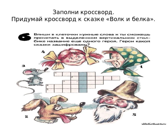 Белка и волк толстой план