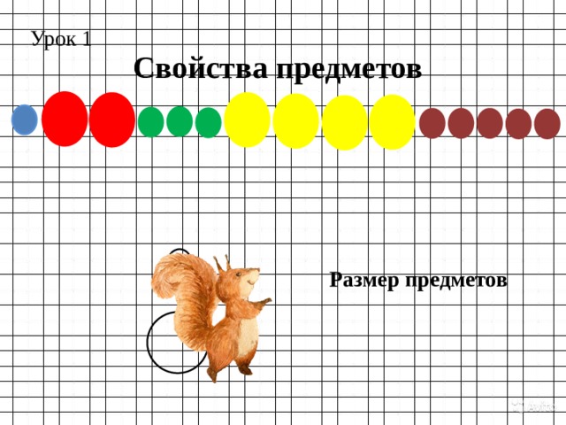Урок 1 Свойства предметов Размер предметов 