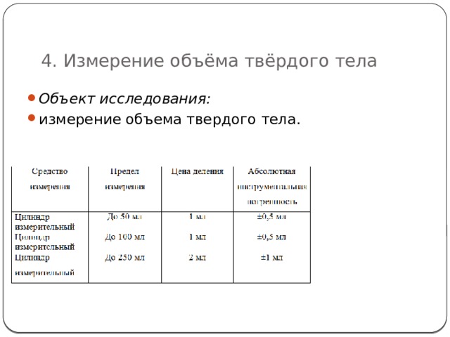 Объем твердого тела