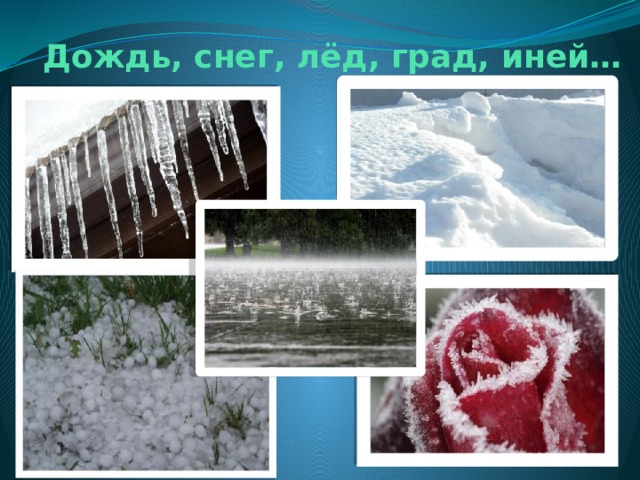 Дождь, снег, лёд, град, иней… 