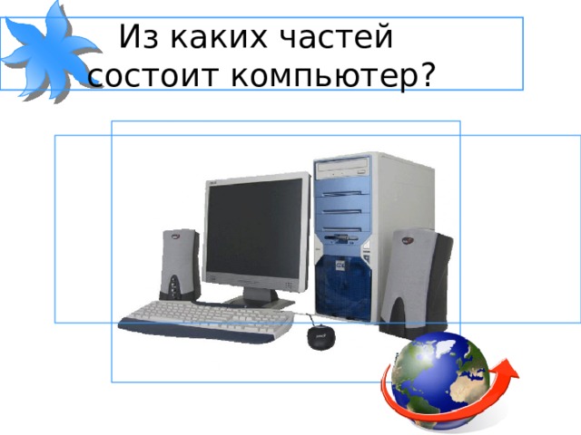 Из каких частей  состоит компьютер?  