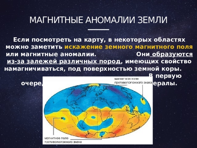 Магнитное поле земли карта