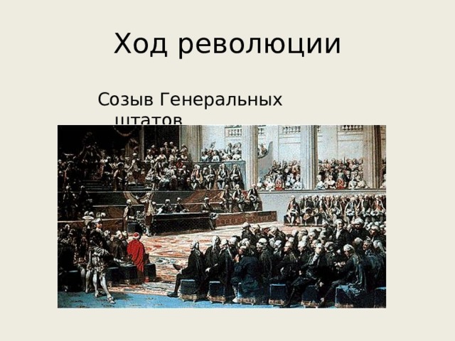 Ход революции Созыв Генеральных штатов 