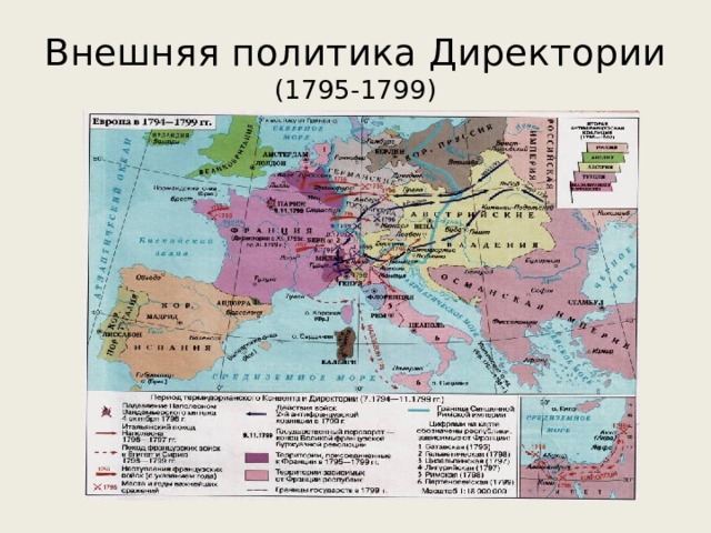 Внешняя политика Директории  (1795-1799) 