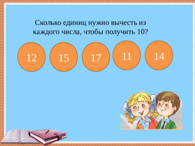 Выполни вычитание по образцу сначала отнимай столько чтобы осталось 10 а потом вычитай остальное