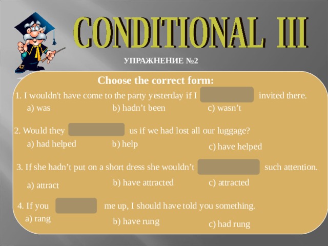 Conditionals в английском языке презентация