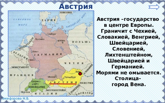 Презентация для 3 класса в центре европы