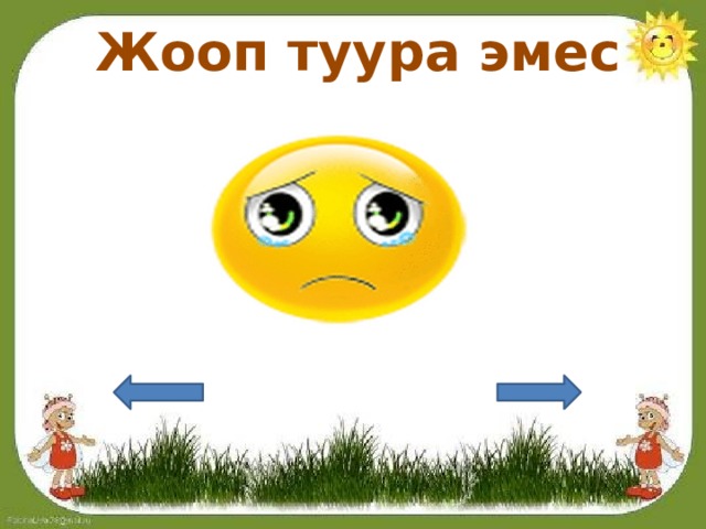 Жооп туура эмес 