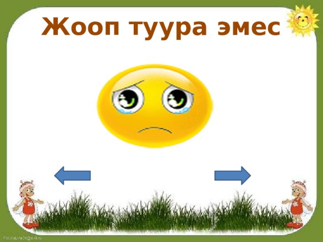 Жооп туура эмес 