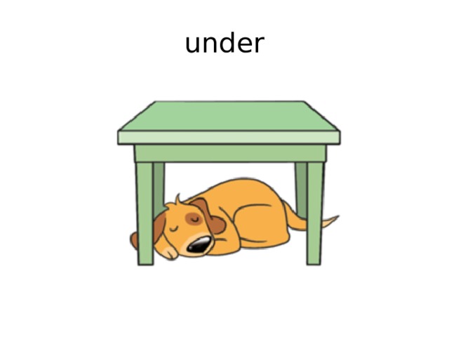 It s under the table. Under the Table. Dog under the Table. Мяч под скамейкой. The Dog is the Table.