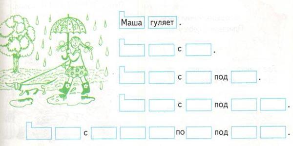 Подготовка к школе схемы слов