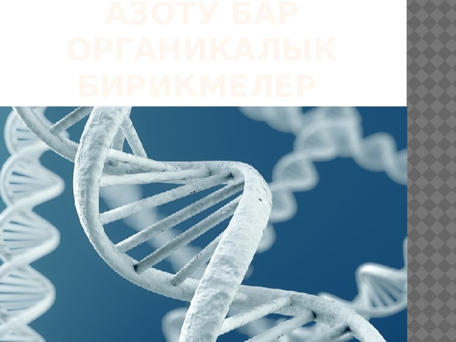 Азоту бар органикалык бирикмелер 