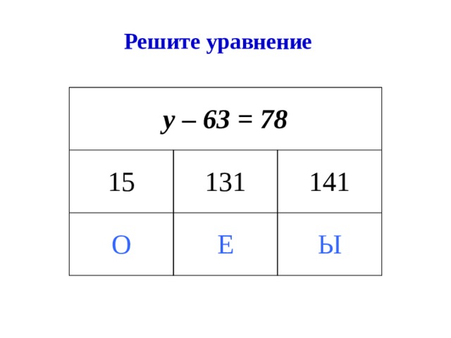 Презентация "Решение уравнений" (6 класс)