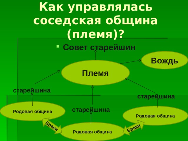 Дополни схему род община