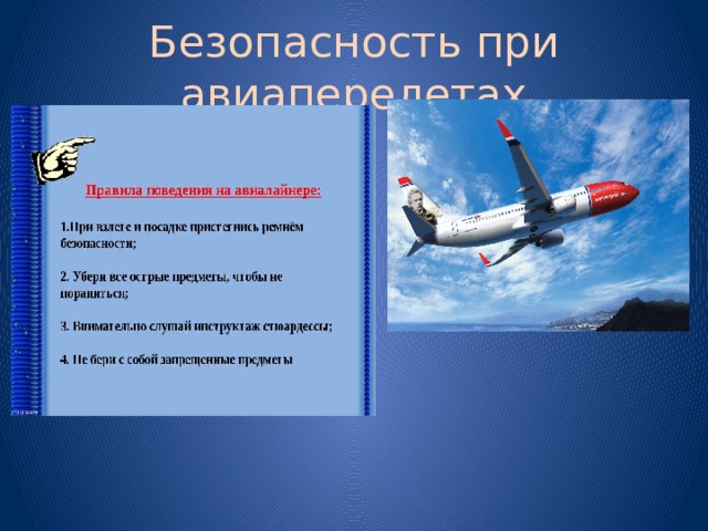 Безопасность при авиаперелетах 