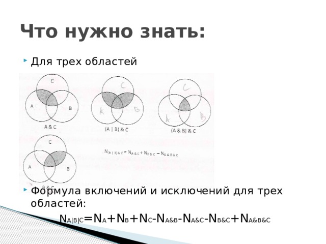 Как решать 17 задание егэ информатика. Формула включений и исключений Информатика. По формуле включений и исключений. Формулы включения и исключения множеств. Формула включений и исключений для трех множеств.