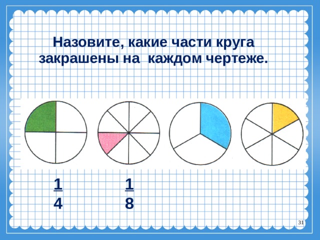 Нарисуй и закрась две трети круга 3 класс