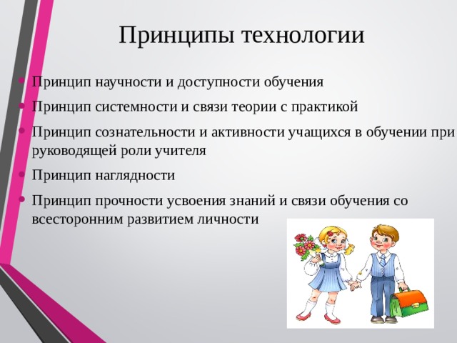 Принцип технологии. Принципы обучения технологии. Система принципов обучения технологии. Принцип наглядности принцип научности. Принцип наглядности в технологии.