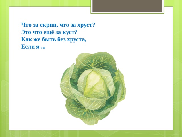 Что за скрип, что за хруст? Это что ещё за куст? Как же быть без хруста, Если я ... 