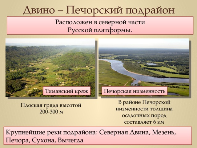 План описания природно хозяйственного региона европейский север