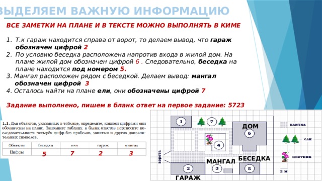 План участка огэ разбор