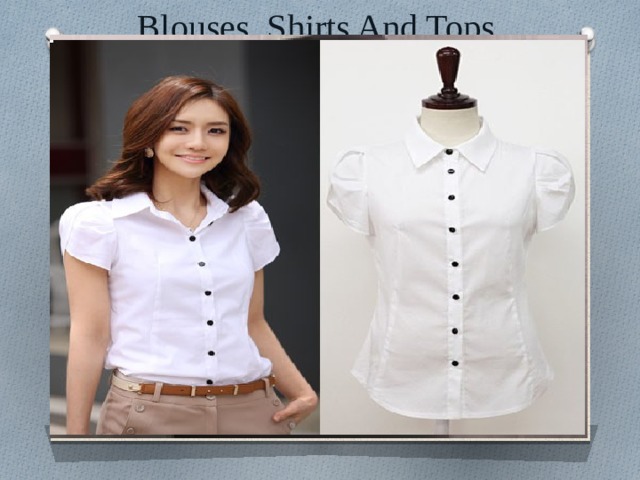 Blouses, Shirts And Tops In the 1920s, the jumper blouse, which was made of cotton or silk , was introduced and became incredibly popular. The 1960s brought ethnic print blouses, ribbed turtleneck sweaters and boat-neck tops into mainstream clothing. In the late 80s, 90s, and in today's fashion, T-shirts have become more of a way to express individuality and a person's tastes and preference with sassy catch phrases, funny pictures, or pop culture references appearing more and more in the mainstream . 