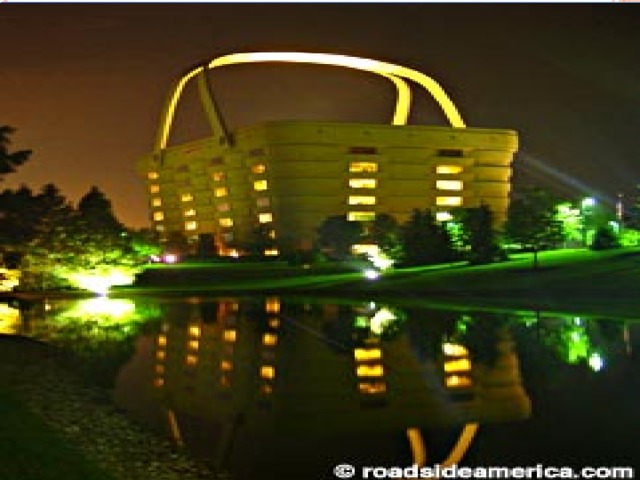 The Basket Building The Longaberger Basket Company building in Newark, Ohio might just be a strangest office building in the world. The 180,000-square-foot building, a replica of the company ’ s famous market basket, cost $30 million and took two years to complete. 