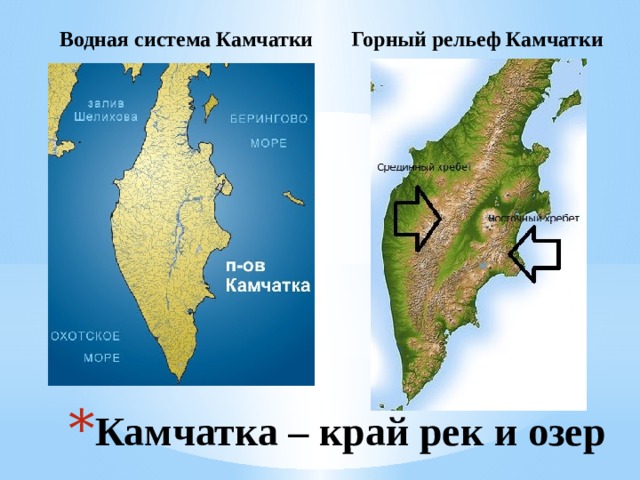 Карта рек камчатки