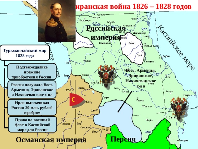 Русско иранская война 1826 1828 карта