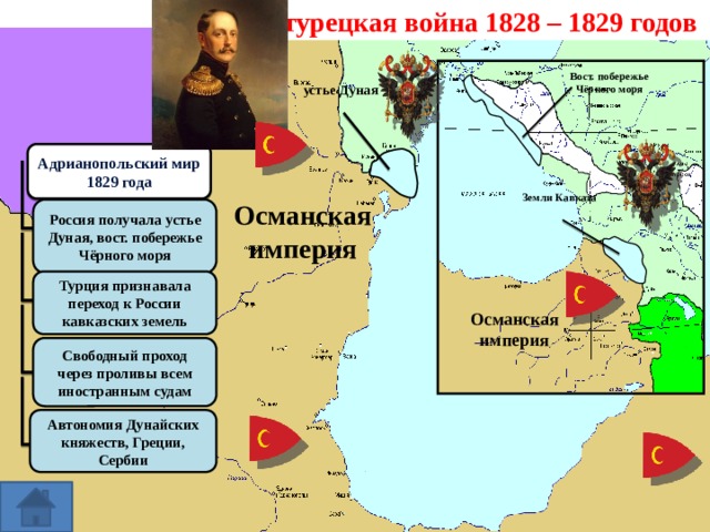 Русско турецкая война 1828 1829 карта егэ