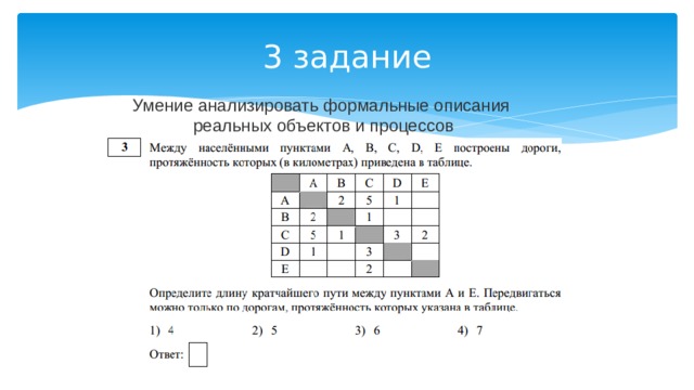 Формальные описания реальных объектов. Формальное описание реальных объектов и процессов Информатика. Задания 4. Формальные описания реальных объектов и процессов. Задания на умение анализировать