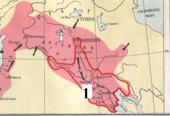 Ассирия вавилон карта