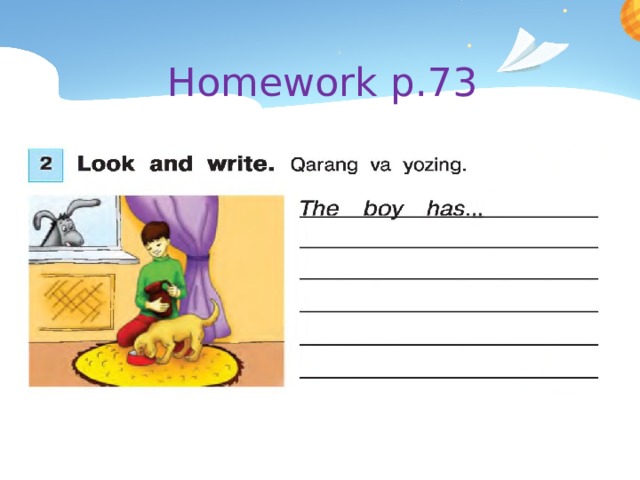 Homework p.73 