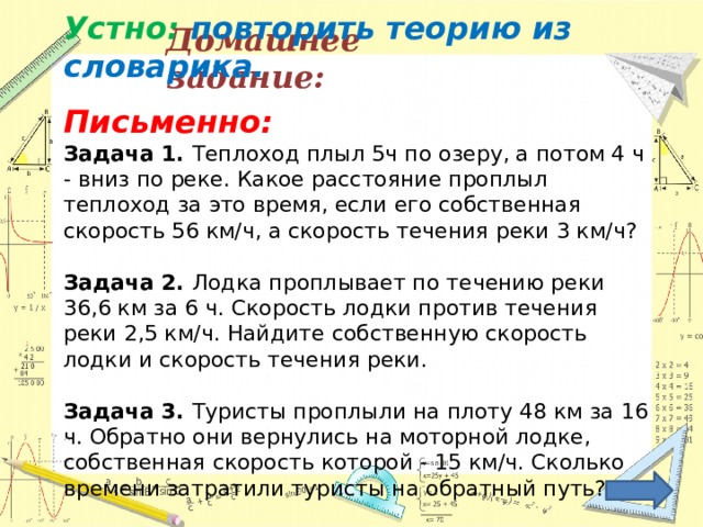 Туристы сплавляются на плоту по реке на рисунке 162 показано как меняется со временем координата