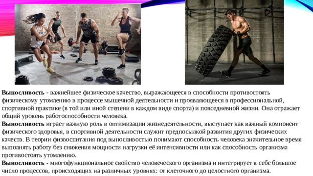 Способность противостоять физическому утомлению в процессе