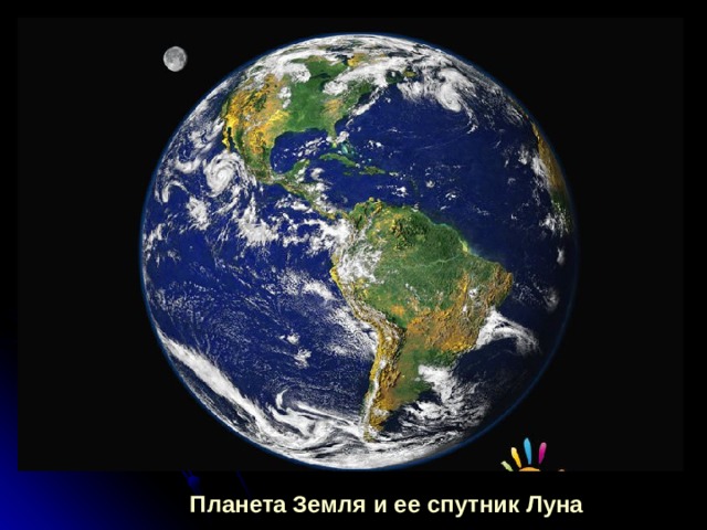 Планета Земля и ее спутник Луна 