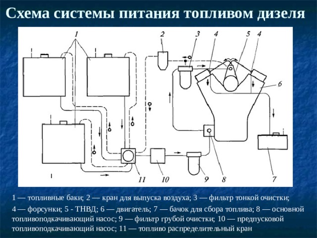 Система питания дизельного двигателя назначение и устройство