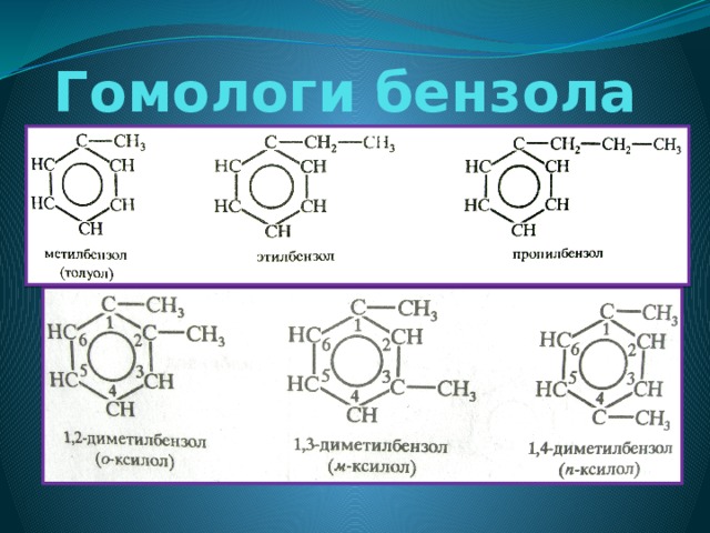 Гомологи бензола 