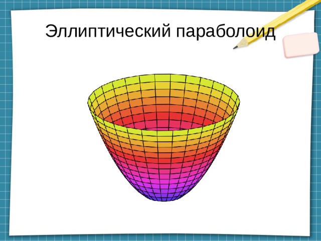 Как рисовать эллиптический параболоид