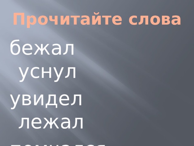 Загадки лежал бежал