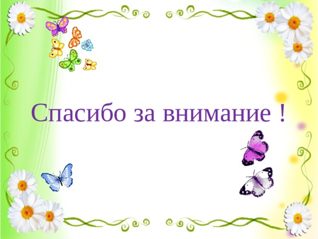 Спасибо за внимание ! 