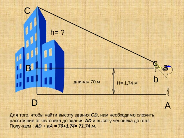 На рисунке изображены здание и стоя. Высота здания. Как измерить высоту здания. Найти высоту здания. Как рассчитать высоту здания.